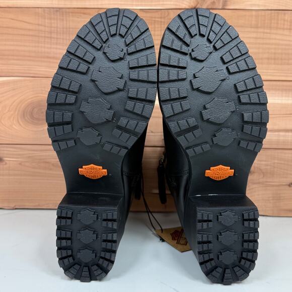 Harley Davidson LaLanne Double Strap Black Motorcycle Boots D84711 Women's 7.5 M - Picture 7 of 14